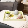 Northlight Set of 3 Birdhouse Garden Theme Square Wooden Serving Trays 16" - Green/Blue - 3 of 4