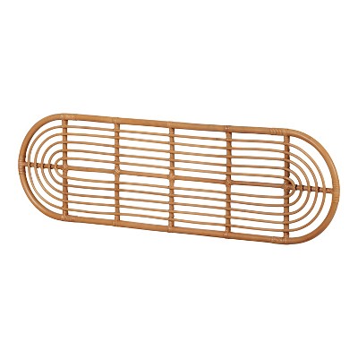 HomeStock Rattan Wall-Mounted Headboard Retro Natural