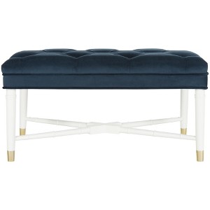Rory Tufted Bench - FOX6294 - Navy - Safavieh Couture - 1 of 4