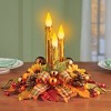 Collections Etc Sparkling Gold-Toned Taper Harvest Candle Centerpiece 12 X 12 X 10.75 - 2 of 2