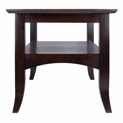 Winsome Camden Transitional Rectangular Coffee Table in Rich Brown