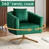 Karl Home Metal Leg Velvet Swivel Chair - 2 of 4