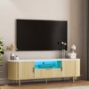 HDZNVF Living Room Floor-standing TV Cabinet, Entertainment Center with Storage Doors, TV Console Media Cabinet - 2 of 4