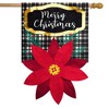 Briarwood Lane House Flag 40x28 For Outdoor Merry Christmas Poinsettia Burlap For Christmas House Flag - 2 of 4