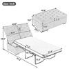 Twin Size Folding Sofa Bed, Convertible Sleeper Sofa Ottoman with Memory Mattress and Tufted Design for Living Room -ModernLuxe - 3 of 4