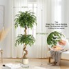Whizmax 4/5/6ft Ficus Artificial Trees, Lifelike Faux Tree, Green Lush Fake Ficus Tree Artificial Plants for Living Room Indoor Outdoor Modern Decor - 3 of 4