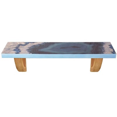 TX USA Corporation Wall Shelf, 6.25" D x 24" W x 8.25" H, Blue