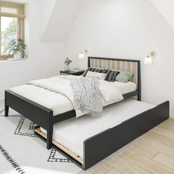 Max & Lily Scandinavian Full-Size Bed with Twin-Size Trundle