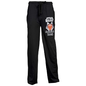 Mens Star Wars Ahsoka Tano Character Face and Text Pajama Sleep Pants - 1 of 3
