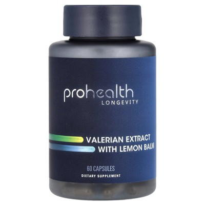 ProHealth Longevity Valerian Extract With Lemon Balm, 60 Capsules