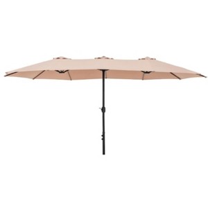 COZONY Double-Sided Patio Umbrella, Large Outdoor Market Umbrella with Base for Poolside and Backyard - 1 of 4
