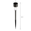 Nature Spring Stainless Steel Outdoor Stake Lighting - 12.2", Black - 3 of 4