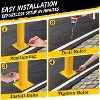 4/6/8-Pack Removable Steel Safety Bollards 42"x4.5", Yellow Powder-Coated Traffic & Parking Barrier Posts with Reflective Stripes - 4 of 4