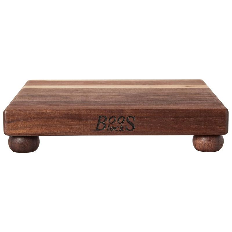 John Boos Boos Block B Series Square Wood Cutting Board with Feet, 1.5-Inch Thickness, 12" x 12" x 1 1/2", Walnut, 2 of 6