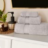 Chevron Zero Twist Cotton Solid and Jacquard Hand Towel Set of 6 by Blue Nile Mills - 2 of 4