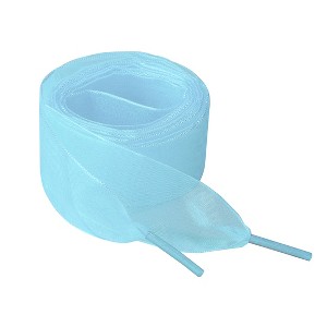 INSPIRE CHIC Wide Flat Snow Yarn Transparent Shoelaces 2 Pairs - 1 of 4