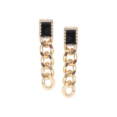 SOHI Women's Onyx Black Party Drop Earring