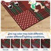 Christmas Area Rug, Santa Deer Print Washable Soft Carpet with Non Slip Backing, Low Pile Stain Resistant Floor Mat for Living Room, Bedroom - 4 of 4