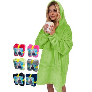 5 Star Super Deals 2 Sets - Soft Comfortable Hoodie fleece- Oversized Blanket Sweatshirt - Hooded, Large Pocket, Reversible - Warm - 1 of 4