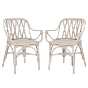 Serafima Rattan Arm Chair - ACH6702 - Safavieh - 1 of 4