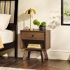 TIRAMISUBEST MCM Nightstand - 1-Drawer Bedside Table w/ Open Shelf, Solid Wood, Space-Saving (18"W) - 4 of 4