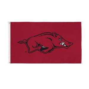 NCAA University of Arkansas Flag with Grommets, 3'x5' Arkansas Razorbacks Outdoor College Flags & Banners for Garden Patio Indoor Wall Décor - 1 of 4