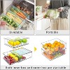 LunaLulinlk 3 Pack Refrigerator Organizers, Stackable Fridge Drawer Organizer Set , BPA-free Clear Storage - 3 of 4