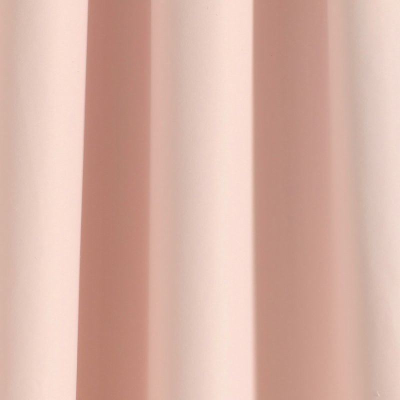 Allison Ruffle 100% Lined Blackout Window Curtain Panel Blush Single 40X84, 4 of 7