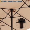 ODK 13 ft umbrella outdoor patio,Double-Sided Rectangle Umbrella Oversized Shade for 2-6 People, Fade Resistant Canopy for Deck Pool Garden Backyard - 4 of 4