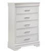 Modern 5 Drawers Chest made with Wood in White - 4 of 4