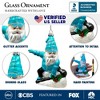 Snowboarding Gnome Glass Christmas Ornament, Winter Blue Aspen Tree Decor| OrnamentallyYou - 3 of 4