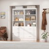 Aheaplus 71'' Tall Storage Bookcase, Bookshelf with 3-Tier Open Shelves and 3 Drawers, Wood Storage Cabinet - 3 of 4
