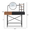 CAVINAS Dresser with Mirror Floating Table Multi-Purpose Wall-Mounted with 3 Drawers for Apartment, Bedroom - 3 of 4
