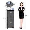 Crestlive Products Vertical Dresser for Bedroom Storage Tower With Steel Frame Wood Top Easy Pull Fabric Bins - 3 of 4