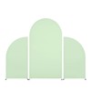 Arch Backdrop Stand Set of 3, Wedding Arch Cover, Double Sided Round Top and Half Moon Top Stretchy Backdrop for Birthday Parties, Banquets - 3 of 4