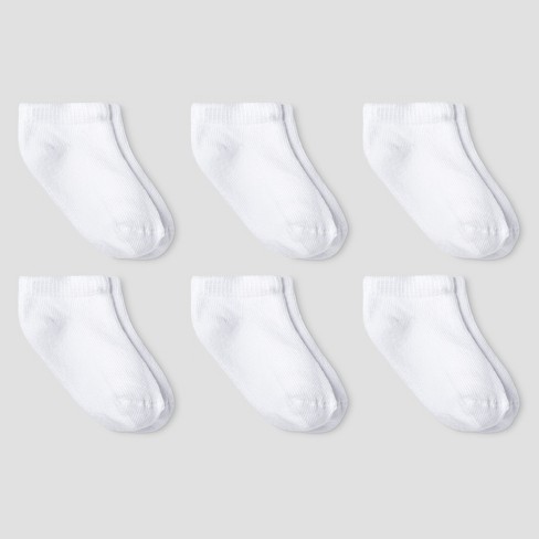 Baby Athletic 6pk Low Cut Socks - Cat & Jack™ White : Target