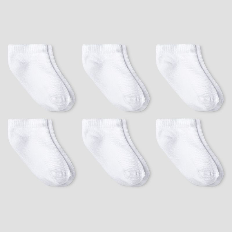 Baby Athletic 6pk Low Cut Socks - Cat & Jack™ White, 1 of 2