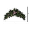 Vickerman Artificial Long Leaf Pine with Seeded Cedar, Eucalyptus Foliage, and Pinecones Crescent Swag. - image 3 of 4