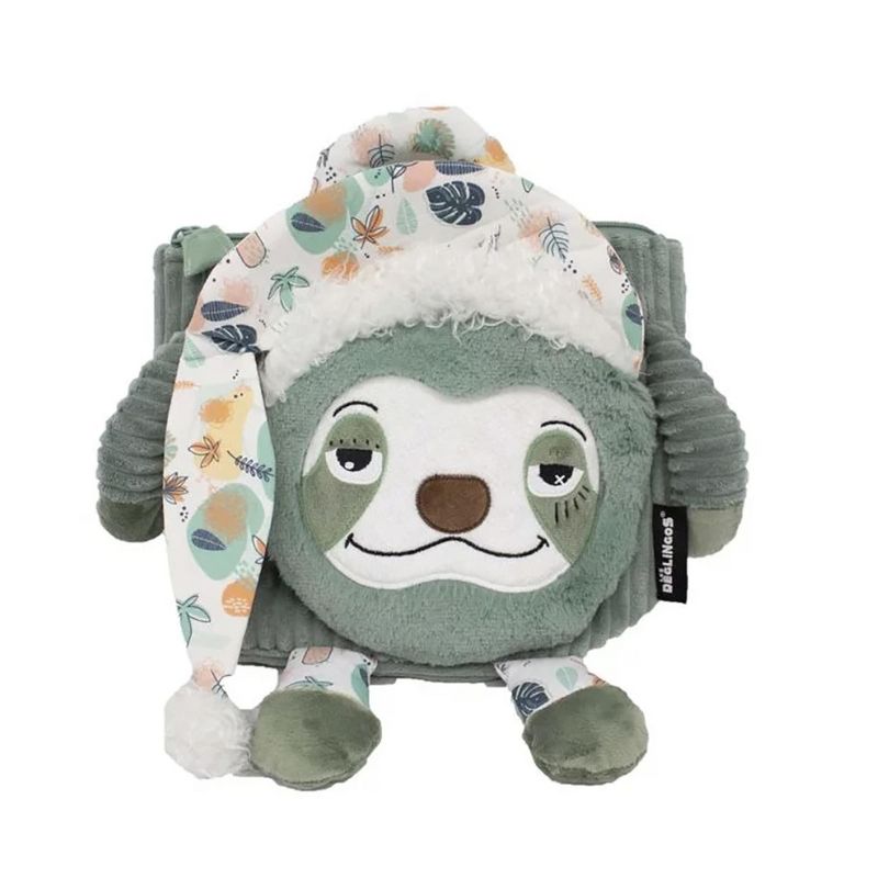 TriAction Toys Les Delingos Corduroy Backpack Plush | Chillos the Sloth, 1 of 4