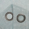 Kate Aurora Glam Chic Living 2 Pack Metallic Foil Sparkle Slub Sheer Grommet Top Curtain Panels - 3 of 4