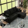 miBasics Dancesky Transitional L Shaped Reversible Sofa Sectional Black: Upholstered with Foam, Wood Frame - 3 of 4
