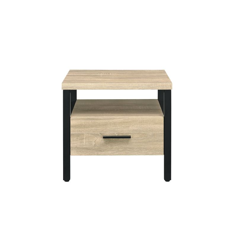 20&#34; Yawan Accent Table Oak/Black Finish - Acme Furniture, 2 of 6