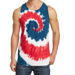 Mafoose Mens Cotton Tank Top Tie-Dye Sleeveless Shirt for Sports, Gym, Fitness Multi Color - 1 of 4