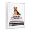 Stupell Industries Book Stack Yorkie Dog Glam Fashion Watercolor Framed Giclee Art - 2 of 4