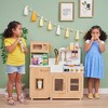 Teamson Kids Little Chef Cyprus Play Kitchen Set + 14 Toy Kitchen Accessories & Play Food, Light Oak/White - 2 of 4