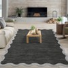 COZONY Washable Area Rug, Scalloped Edge Design, Non-Slip Low Pile Stain Resistant Carpet for Living Room, Bedroom - 3 of 4