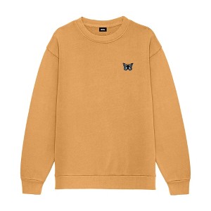 Dalix Butterfly Embroidery Relaxed Crewneck Sweatshirt Soft Fleece Fit Lounge Womens - 1 of 4