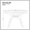 TopComfy Patio Seating Sets Wooden Dining Table Set Round Rubber Wood Kitchen Table and Dining Chairs for Dining Room, Brown, 20.7"*19.72"*4.7" - 4 of 4