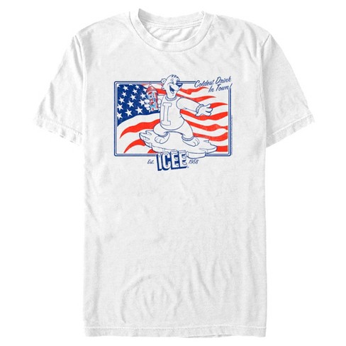 Men's Icee Coldest Drink In Town American Flag T-shirt : Target