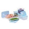 Tupperware Cubix 12pc Food Container Set Blue/salmon/pink : Target